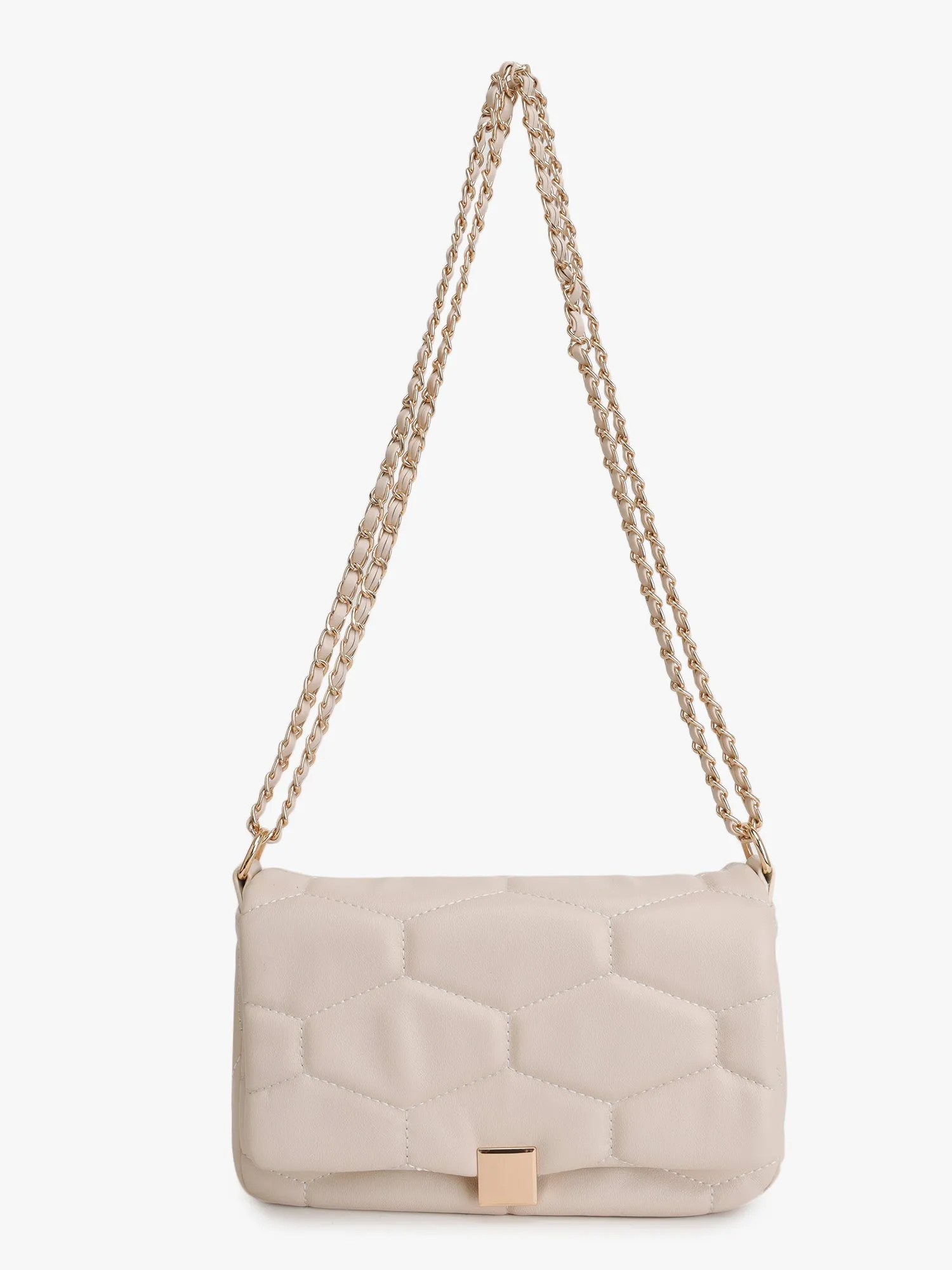 Quilted Structured Shoulder Bag