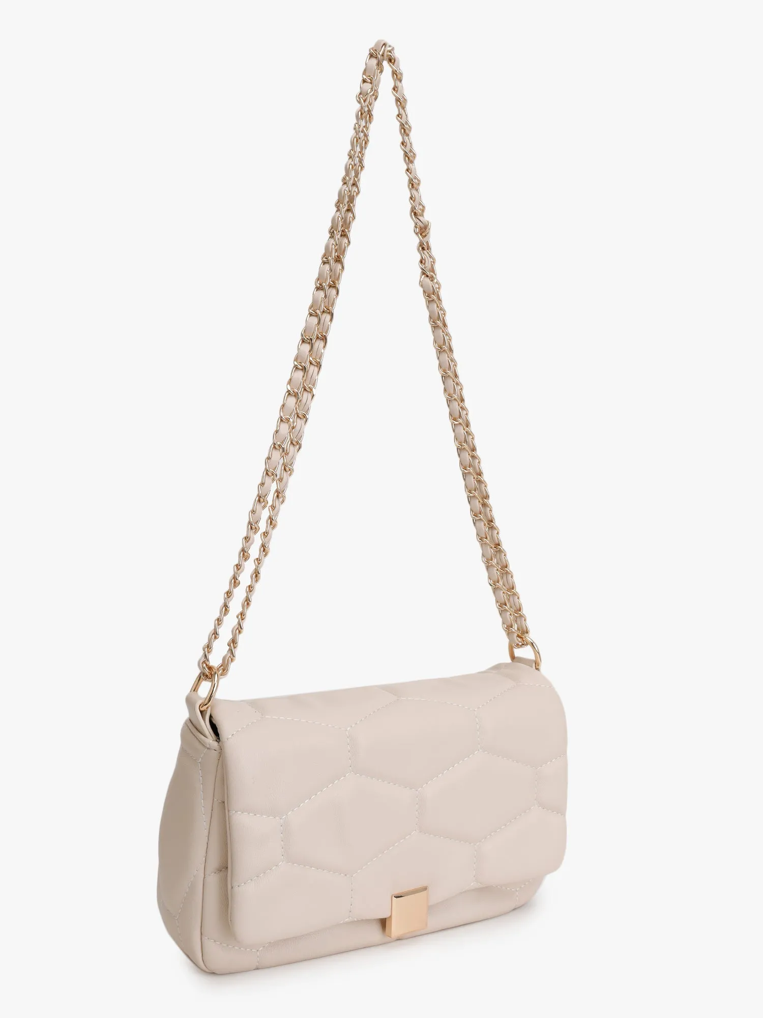 Quilted Structured Shoulder Bag