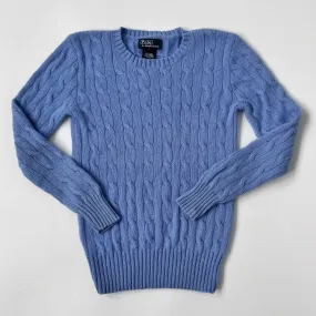 Ralph Lauren Powder Blue Cable Knit Cashmere Jumper: 7 Years