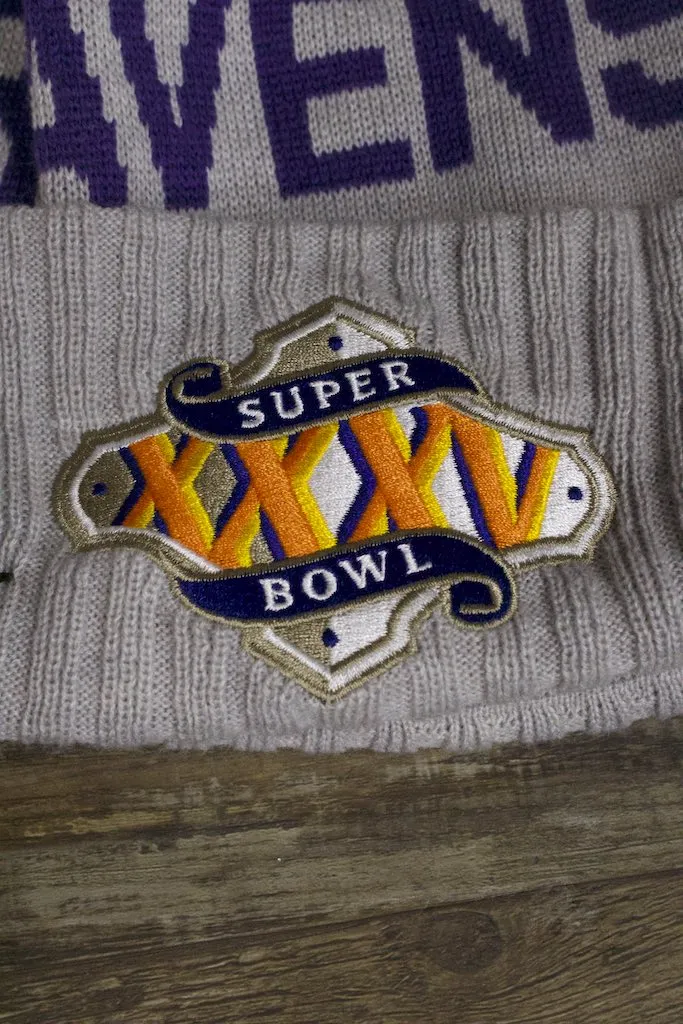 Ravens SuperBowl beanie | SuperBowl XXXV Baltimore Ravens Championship New Era Winter Beanie