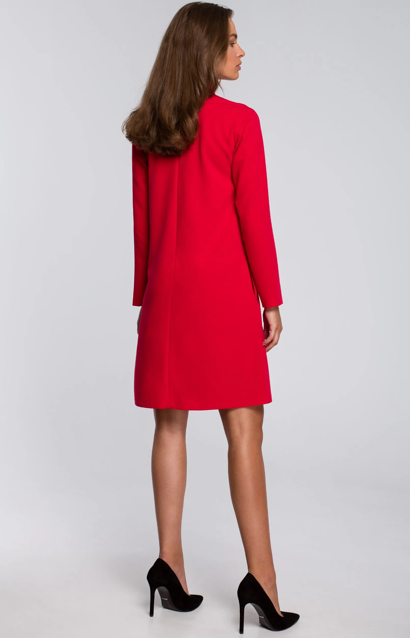 Red shift dress