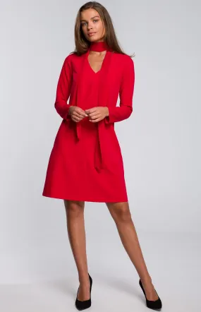 Red shift dress