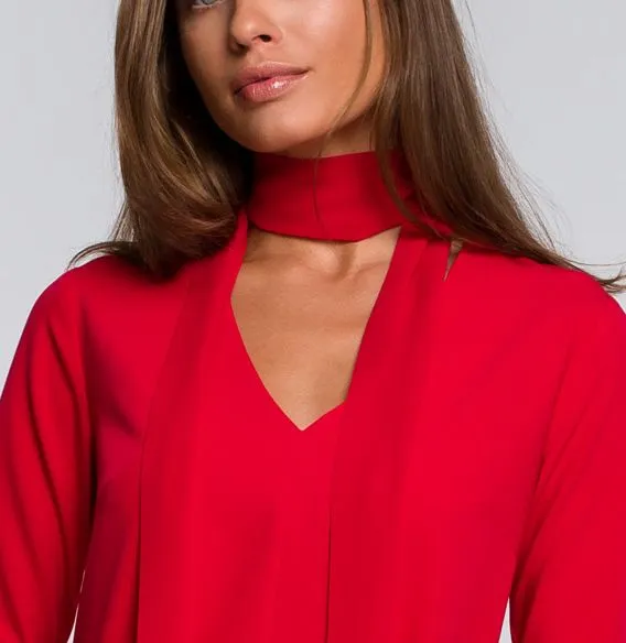 Red shift dress