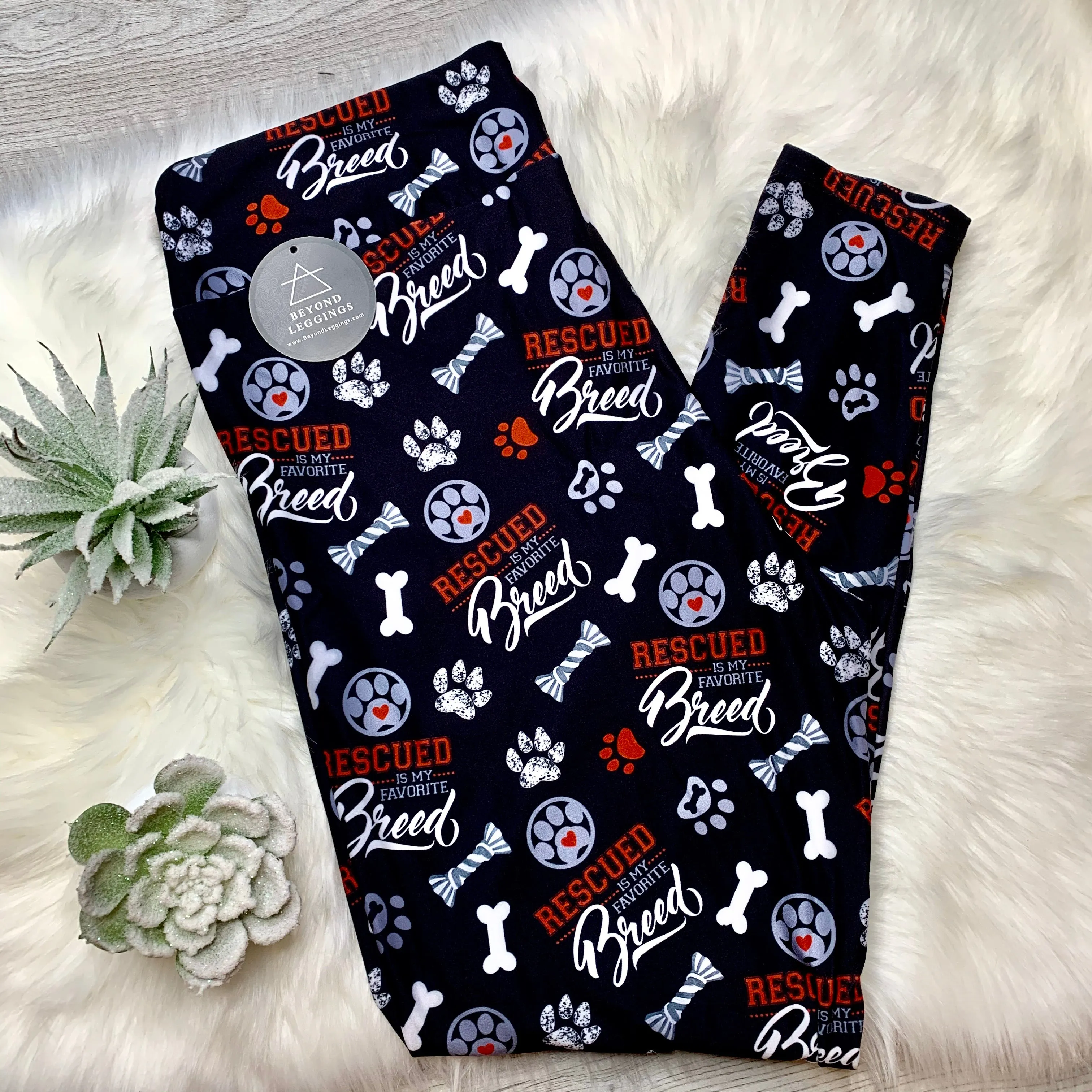 Rescued Breed Print Leggings