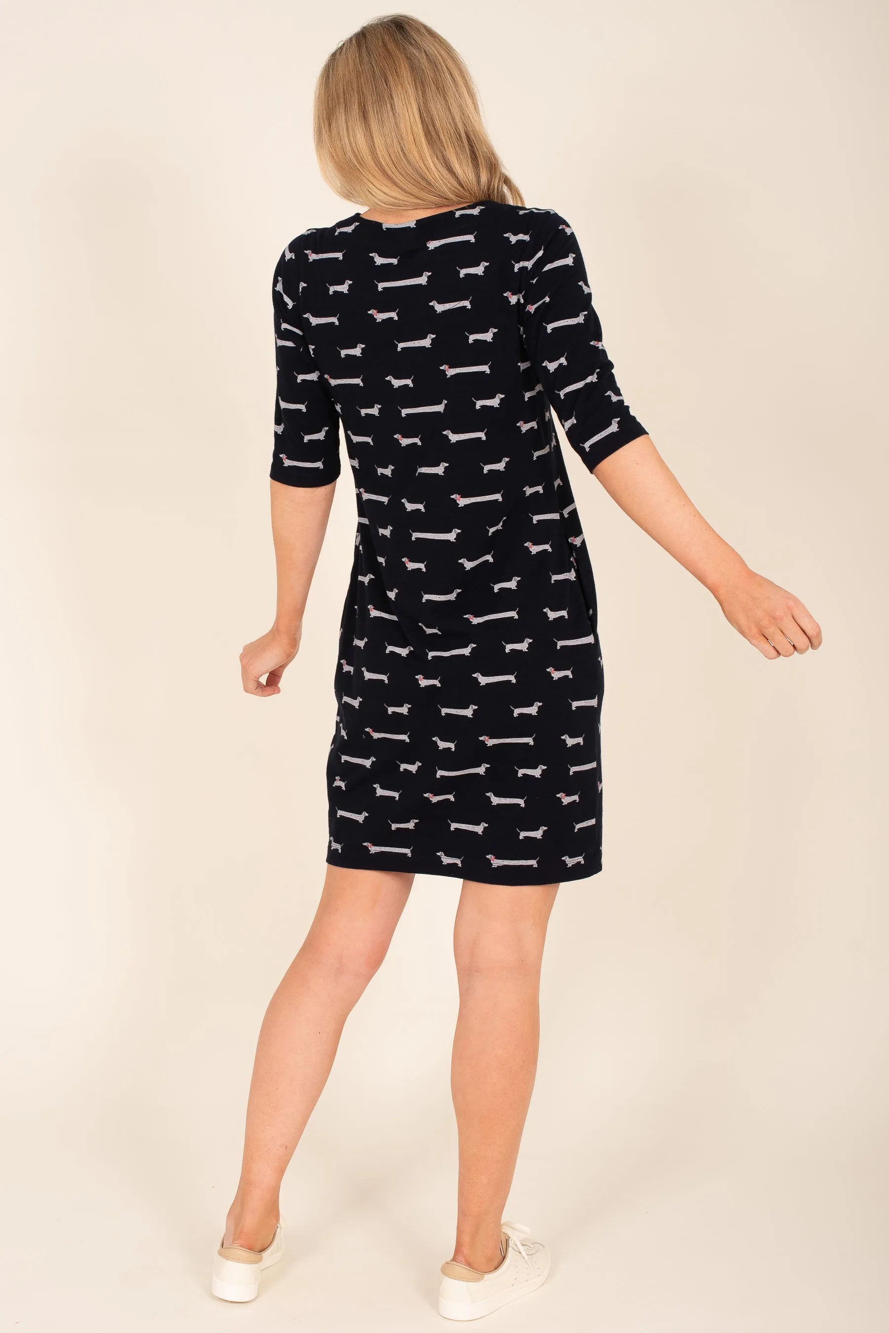 Sausage Dog 3/4 Sleeve Dress