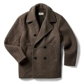 The Mariner Coat in Sable Melton Wool