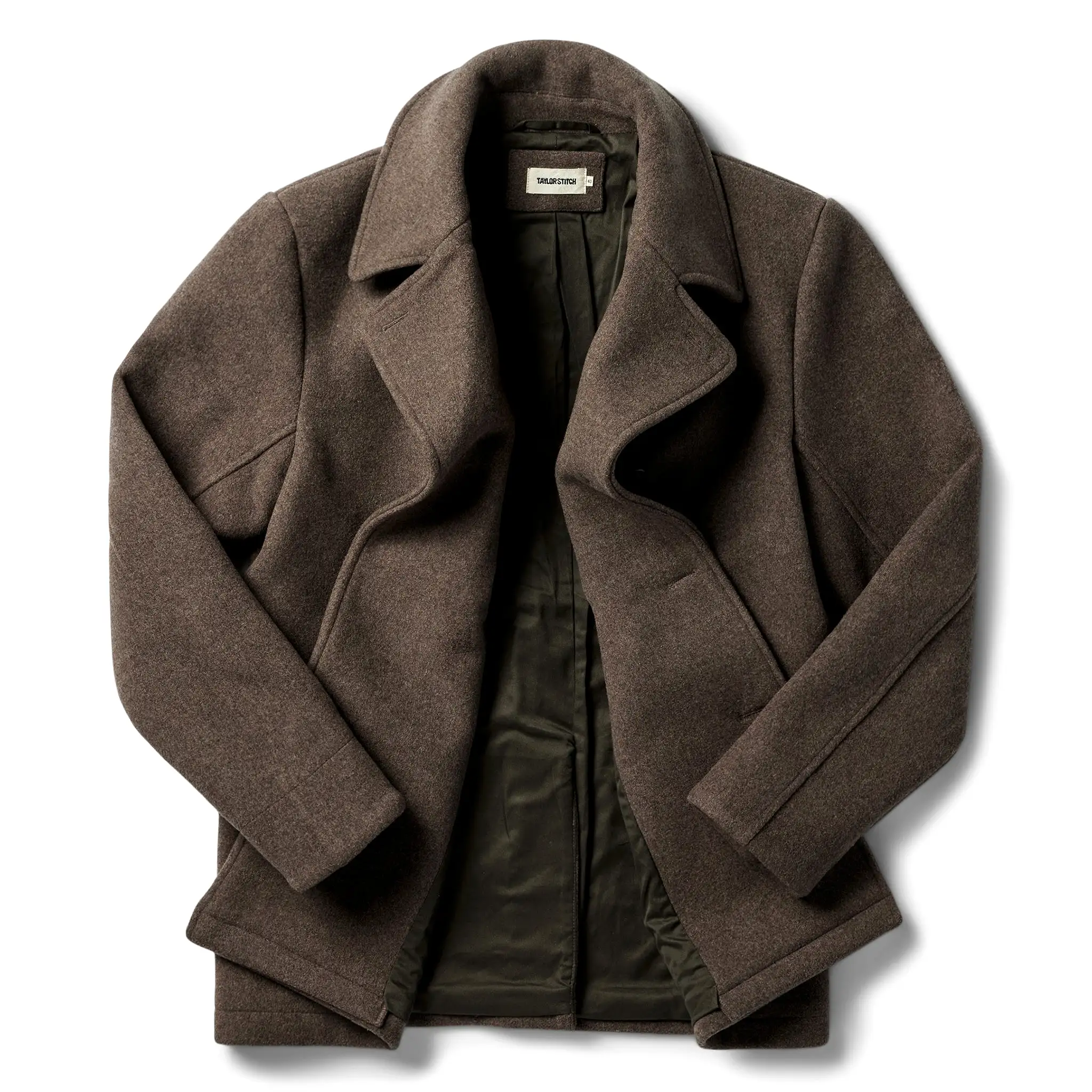 The Mariner Coat in Sable Melton Wool