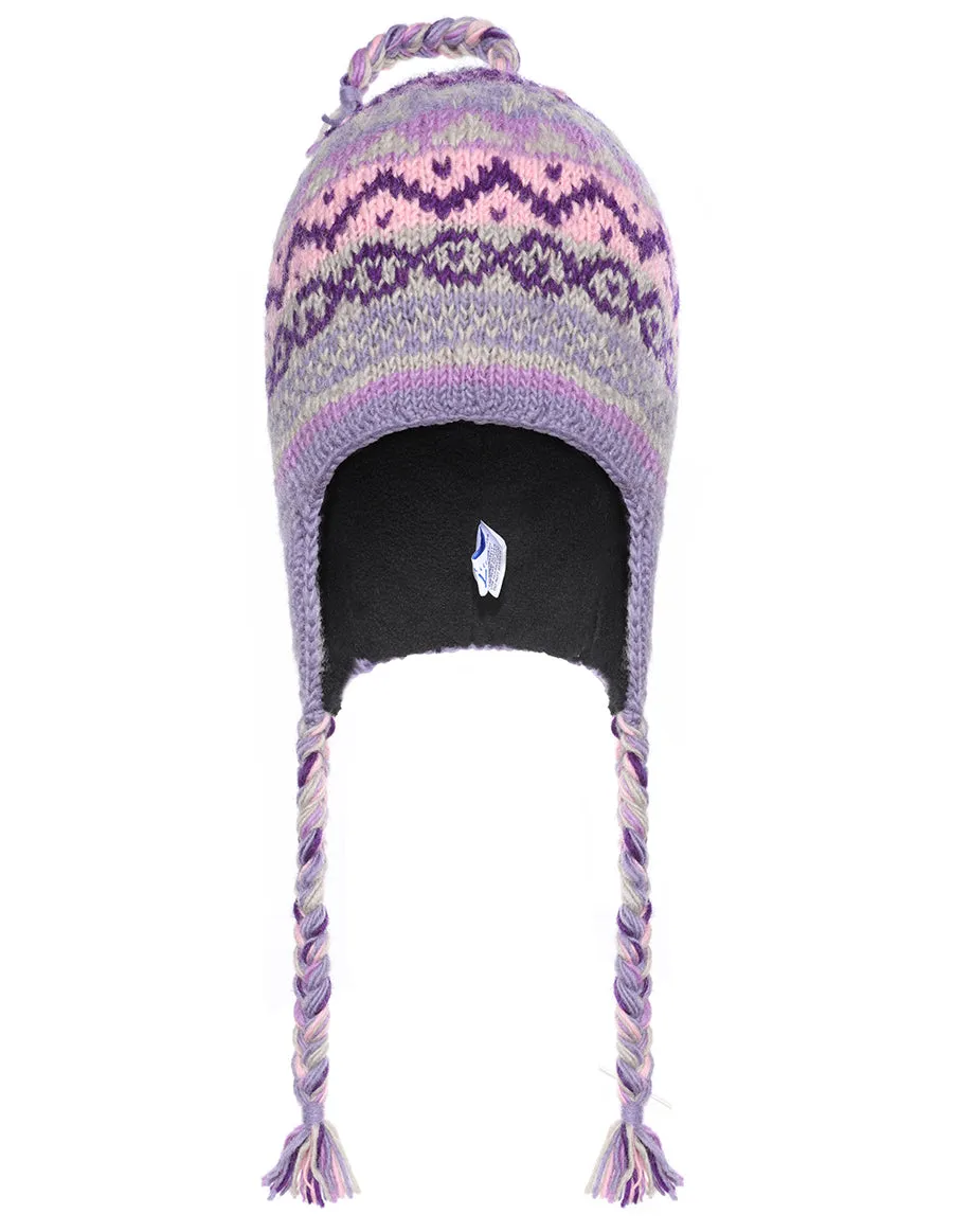 Tribal Pattern Ear Flap Woolen Hat