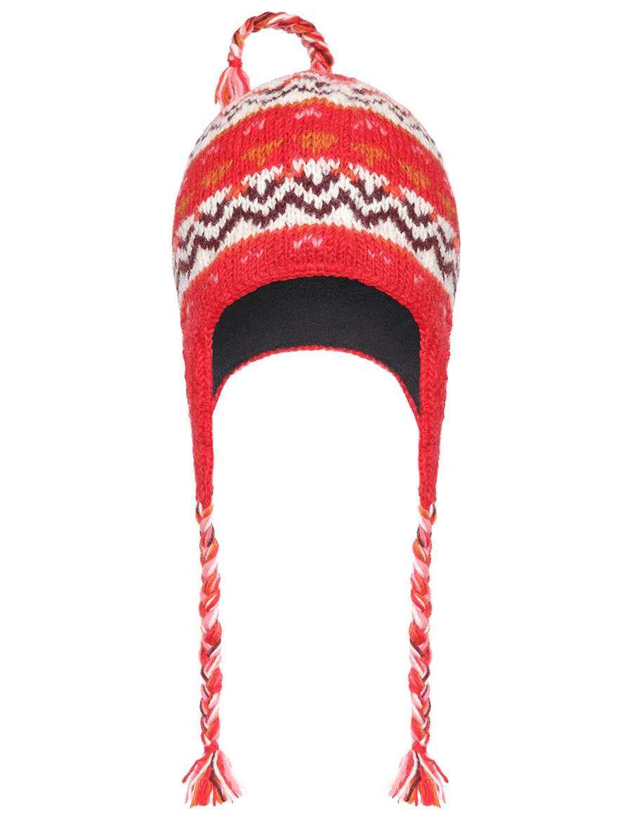 Tribal Pattern Ear Flap Woolen Hat