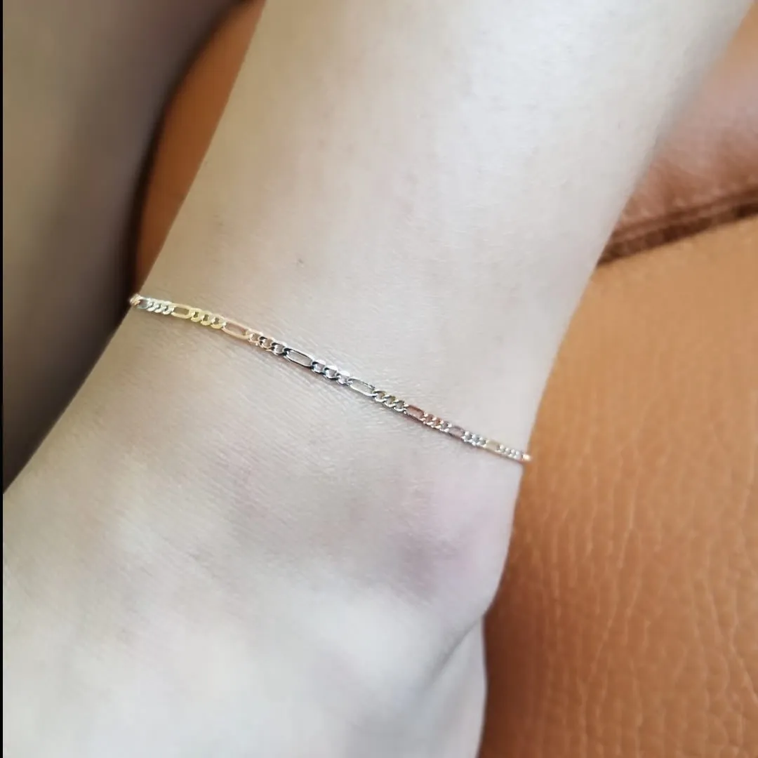 Tricolour Figaro Delicate Anklet