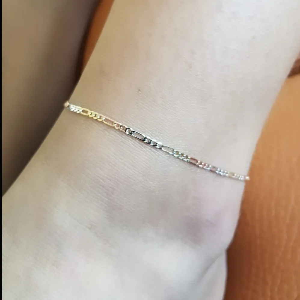 Tricolour Figaro Delicate Anklet