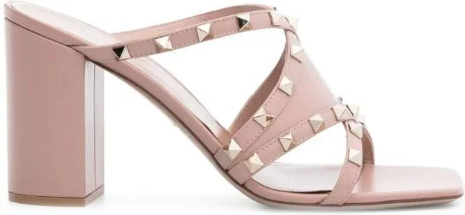 Valentino Garavani Rockstud 90mm leather sandals Neutrals