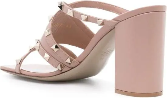 Valentino Garavani Rockstud 90mm leather sandals Neutrals