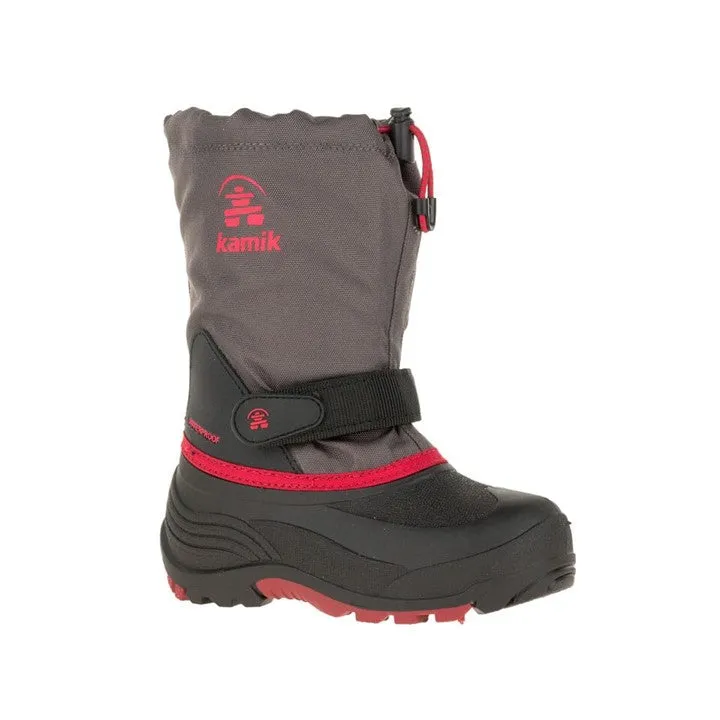 Waterbug5 Kid's Snow Boot - Charcoal/Red