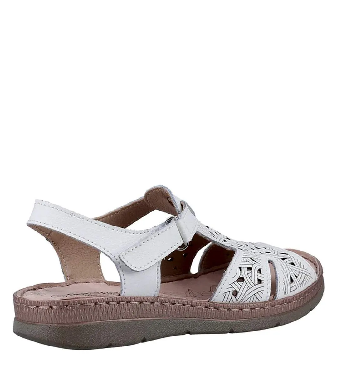 Womens/ladies ruth leather sandals white Fleet & Foster